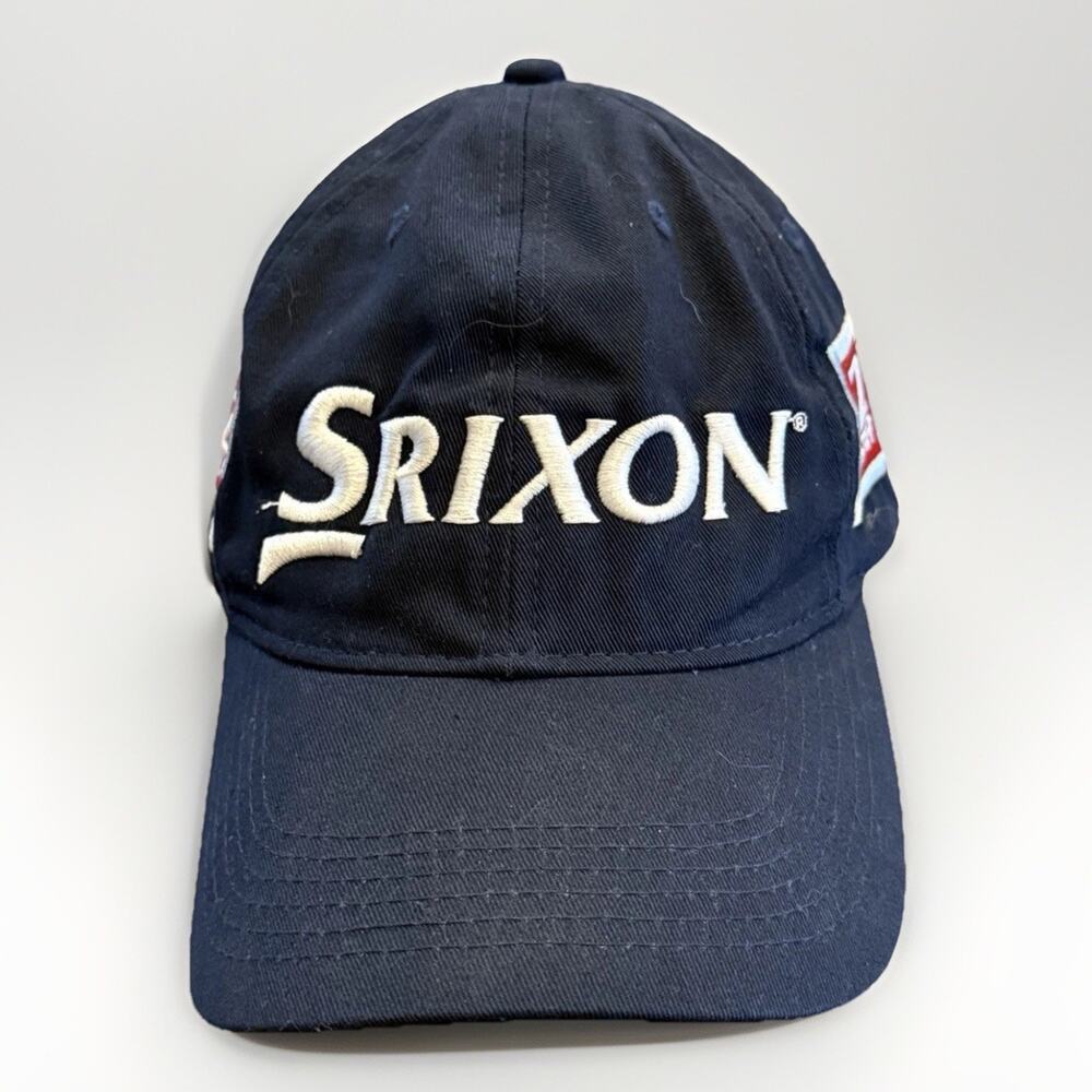 Srixon Mens Navy Z Star Golf Adjustable Strapback Hat Baseball Cap 100% Cotton